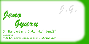 jeno gyuru business card